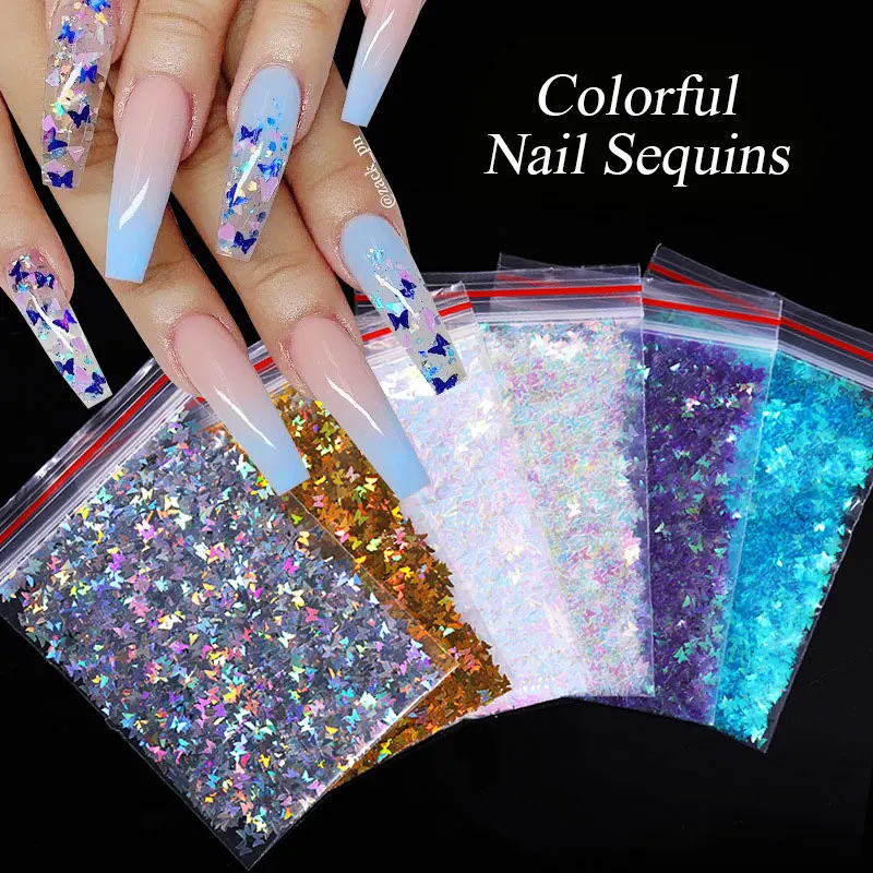 Holographic Nail Art Glitter Flakes 3D Laser Butterfly Sequins for Nails Mixed Colors Sparkly Nail Sequin Decorations Manicure
Holographic Nail Art Glitter Flakes 3D Laser Butterfly Sequins for Nails Mixed Colors Sparkly Nail Sequin Decorations Manicure