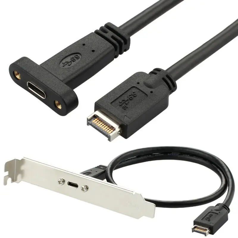Panel Mount 10Gbps USB 3.1 Gen 2 key A 20 pin Male to USB Type C Female Cable 0.5m
Panel Mount 10Gbps USB 3.1 Gen 2 key A 20 pin Male to USB Type C Female Cable 0.5m