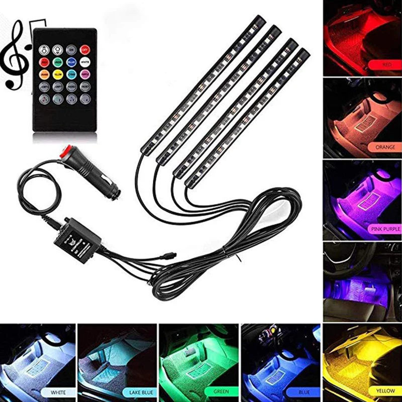 RGB 5050 12 Светодиодный 4-полосный музыкальный Ритм Светильник контроль звука
