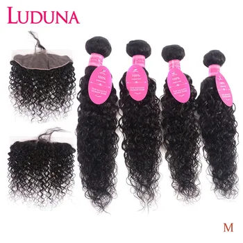 Luduna Water Wave Hair Weave Bundles With Frontal 4 Bundles With Closure Human Remy Hair Bundles With Closure For Black Woman
Luduna Water Wave Hair Weave Bundles With Frontal 4 Bundles With Closure Human Remy Hair Bundles With Closure For Black Woman