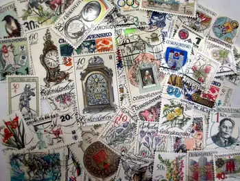 

50Pcs/Lot Czechoslovakia Stamp Topic All Different NO Repeat Postage Stamps with Post Mark for Collecting