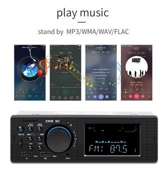 New SWM M2 Car Stereo MP3 Music Player FM Music Radio Bluetooth 4.0 TF AUX Dual USB Charging for iOS/ Android Head Unit 
New SWM M2 Car Stereo MP3 Music Player FM Music Radio Bluetooth 4.0 TF AUX Dual USB Charging for iOS/ Android Head Unit
