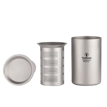 350ml Outdoor Camping Titanium Cup Double Layer Coffee Tea Cup with Filter Cover Tea Mug Set for Picnic Hiking Traveling
350ml Outdoor Camping Titanium Cup Double Layer Coffee Tea Cup with Filter Cover Tea Mug Set for Picnic Hiking Traveling