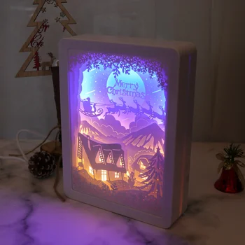 1 Pc 3D Shadow Paper Sculptures Light Box Merry Christmas USB Charging Bedside Lamp for Christmas Party Xmas Party
1 Pc 3D Shadow Paper Sculptures Light Box Merry Christmas USB Charging Bedside Lamp for Christmas Party Xmas Party