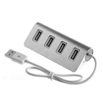 4 Port HUB High Speed Mini USB Hub 4 Ports Expander Multiple Converter Adapter With LED Light For Laptop PC Tables