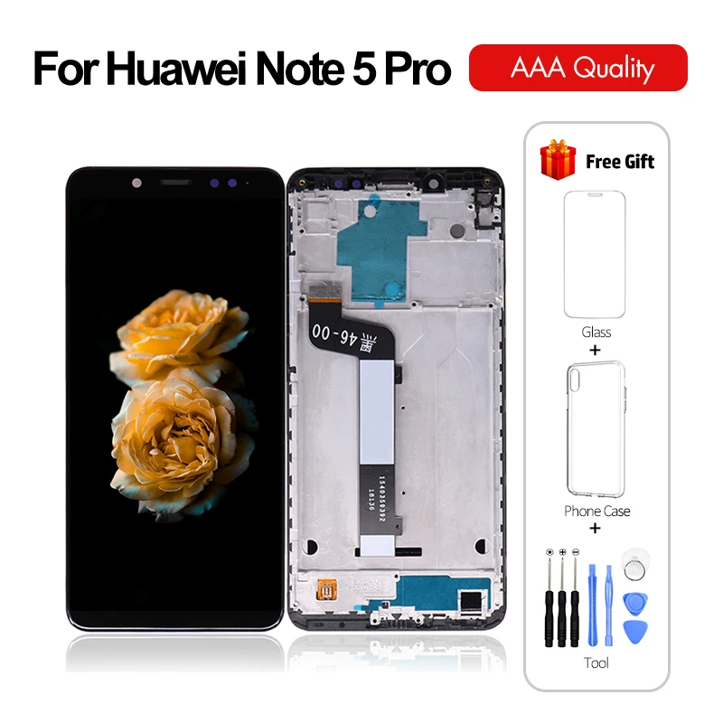 ЖК-дисплей для Xiaomi Redmi Note 5 Pro дигитайзер сенсорного экрана в сборе с рамкой черный
