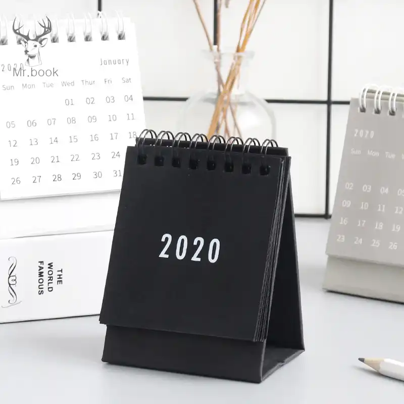 2020 Mini Desk Calendar Creative Office Desktop Decoration Small