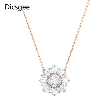 Dicsgee Sunflower Pandents Big Choker Full Zircon Necklace Engagement Material Chain Simple Necklaces Chain Pendant Femme Bijoux 
Dicsgee Sunflower Pandents Big Choker Full Zircon Necklace Engagement Material Chain Simple Necklaces Chain Pendant Femme Bijoux
