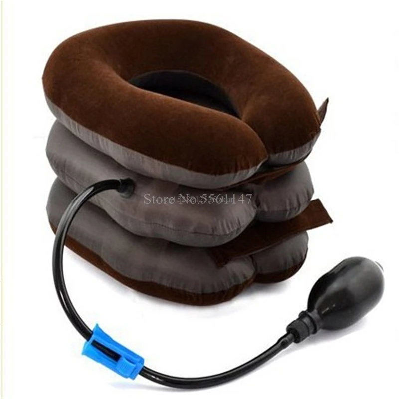 

Inflatable Collar Neck Cervical Vertebra Traction Soft Brace Device Headache Head Back Shoulder Neck Pain Health Care Massage