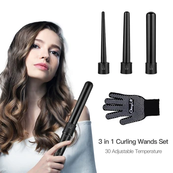 CkeyiN 3-in-1 Hair Curler Multifunction Interchangeable Hair Curlers Kit Fast Heat with Adjustable Temperature Hair Styling Tool
CkeyiN 3-in-1 Hair Curler Multifunction Interchangeable Hair Curlers Kit Fast Heat with Adjustable Temperature Hair Styling Tool