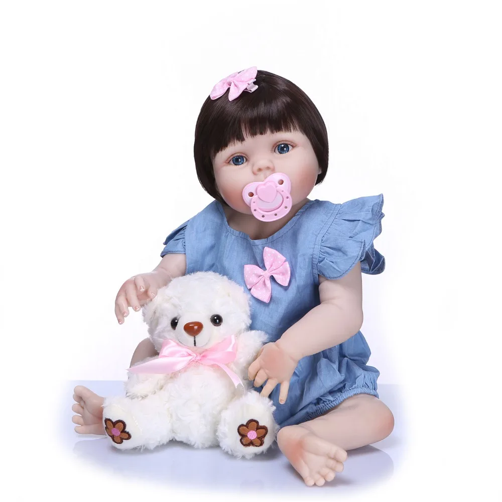 23inch 55cm Reborn Bebe Dolls Princess Girl Toys Handmad Silicone Babies Doll Reborn Baby Dolls Kids Bathe Play House Toy Doll 
23inch 55cm Reborn Bebe Dolls Princess Girl Toys Handmad Silicone Babies Doll Reborn Baby Dolls Kids Bathe Play House Toy Doll