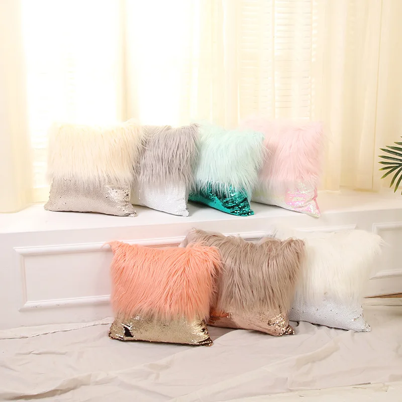 Sequined Long Plush Pillow case 45*45cm Nordic Modern Throw pillow cover Home Decor Cushion Cover Funda Colin Housse Coussion
Sequined Long Plush Pillow case 45*45cm Nordic Modern Throw pillow cover Home Decor Cushion Cover Funda Colin Housse Coussion