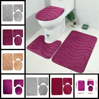 3pcs/set 11 Styles Flannel Foam Water Absorbent Washable Non Slip Bathroom Rug Mat Bath Mat Foot Pad U-shaped Toilet Mat Carpet
3pcs/set 11 Styles Flannel Foam Water Absorbent Washable Non Slip Bathroom Rug Mat Bath Mat Foot Pad U-shaped Toilet Mat Carpet