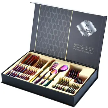 24pcs/set 304 Stainless Steel Tableware Set Fork Spoon Knife Kitchen Cutlery Set Mirror Outdoor Dinnerware Dinner Set
24pcs/set 304 Stainless Steel Tableware Set Fork Spoon Knife Kitchen Cutlery Set Mirror Outdoor Dinnerware Dinner Set