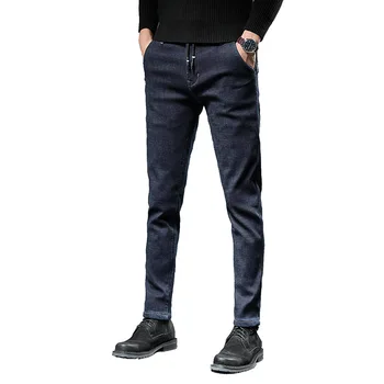 2019 Men Jeans Straight Cylinder Slim Fit Trend Tether Middle Waist Plus Velvet Leisure Jeans Male
2019 Men Jeans Straight Cylinder Slim Fit Trend Tether Middle Waist Plus Velvet Leisure Jeans Male