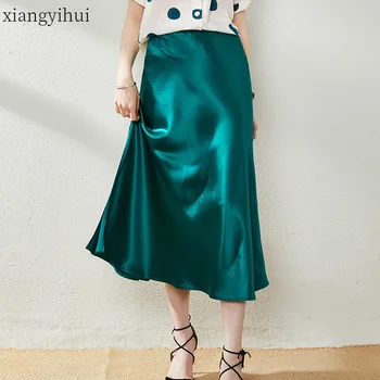 Temperament Elegant Office Ladies 70%Silk Skirt Womens Fashion High Waist Mermaid Skirt Package Hip Green Long Skirts 2020
Temperament Elegant Office Ladies 70%Silk Skirt Womens Fashion High Waist Mermaid Skirt Package Hip Green Long Skirts 2020