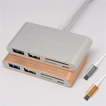 Elisona USB Hub 5in1 Type C Adapter with 1USB 3.0 USB 2.0 SD\\\/TF Card Reader Port for Mac-Book DELL HP and Type C Computer 
Elisona USB Hub 5in1 Type C Adapter with 1USB 3.0 USB 2.0 SD\\\/TF Card Reader Port for Mac-Book DELL HP and Type C Computer