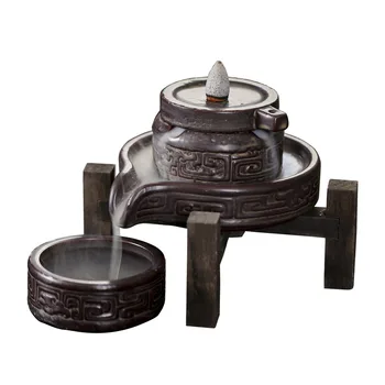 Stone Mill Backflow Incense Burenr 3 In 1 Ceramic Incense Holder with Wooden Frame Buddhism Decoration Living Room Incense Base
Stone Mill Backflow Incense Burenr 3 In 1 Ceramic Incense Holder with Wooden Frame Buddhism Decoration Living Room Incense Base