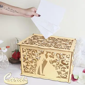 Wedding Card Box Wedding Money Box Wooden Wedding Box Elegant Creative with Lock Ornament Celebration Home Decoration Birthday
Wedding Card Box Wedding Money Box Wooden Wedding Box Elegant Creative with Lock Ornament Celebration Home Decoration Birthday
