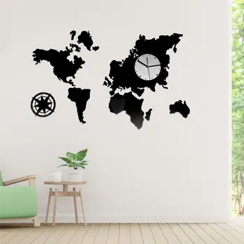 Wall Stickers Clock DIY World Map Acrylic Wall Sticky Clock World Map Creative Nordic DIY Wall Clock Home Decoration
Wall Stickers Clock DIY World Map Acrylic Wall Sticky Clock World Map Creative Nordic DIY Wall Clock Home Decoration