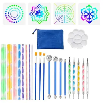 25pcs/set Mandala Dotting Pen Tools for Painting Stone with Stencils Template N1HD
25pcs/set Mandala Dotting Pen Tools for Painting Stone with Stencils Template N1HD