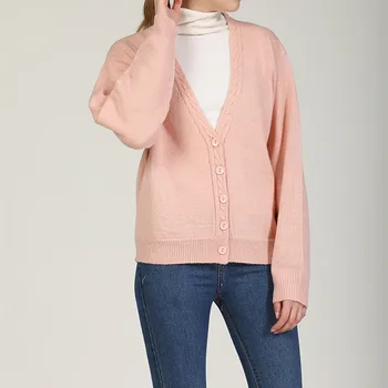 Women's Wool V-neck Knit Cardigan Single Breasted Long-Sleeved Retro Lady Spring Autumn Knitwear Sweater
Women's Wool V-neck Knit Cardigan Single Breasted Long-Sleeved Retro Lady Spring Autumn Knitwear Sweater