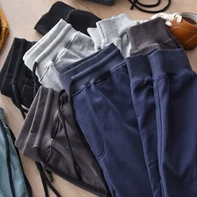 Autumn European and American Simple Terry Sweatpants Men's Fashion Pure Cotton Loose Elastic Waist Drawstring Sport Casual Pants
Autumn European and American Simple Terry Sweatpants Men's Fashion Pure Cotton Loose Elastic Waist Drawstring Sport Casual Pants