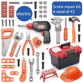 43PCS Kids Tool Set Electric Repair Screwdriver Toys Kit Simulation Pretend Play Tools With Storage Box For Children Over 3 Year
43PCS Kids Tool Set Electric Repair Screwdriver Toys Kit Simulation Pretend Play Tools With Storage Box For Children Over 3 Year