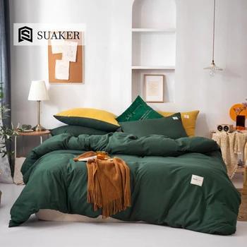 Suaker Green Pure 100% Cotton Bedding Set Classic Super Soft Queen King Duvet Cover Set Flat Sheet Bed Linen Set Pillowcase 4PCS
Suaker Green Pure 100% Cotton Bedding Set Classic Super Soft Queen King Duvet Cover Set Flat Sheet Bed Linen Set Pillowcase 4PCS