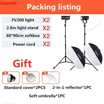 Godox FV200 200W High Speed Sync Flash LED Light with Built-in 2.4G Wireless Receiver + Remote Control CD50 T03
Godox FV200 200W High Speed Sync Flash LED Light with Built-in 2.4G Wireless Receiver + Remote Control CD50 T03