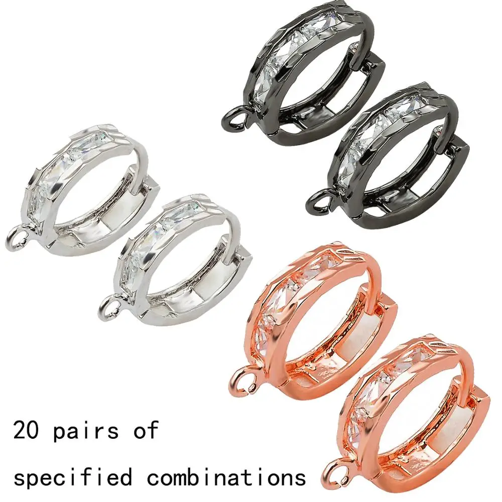 20 pairs of three-color optional high-quality earrings European and American zircon earrings handmade DIY fashion jewelry
20 pairs of three-color optional high-quality earrings European and American zircon earrings handmade DIY fashion jewelry