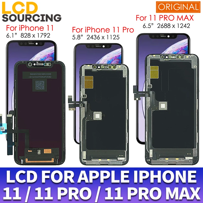 Оригинальный ЖК дисплей для iPhone 11 сенсорный экран дигитайзер сборка Pro Max Замена