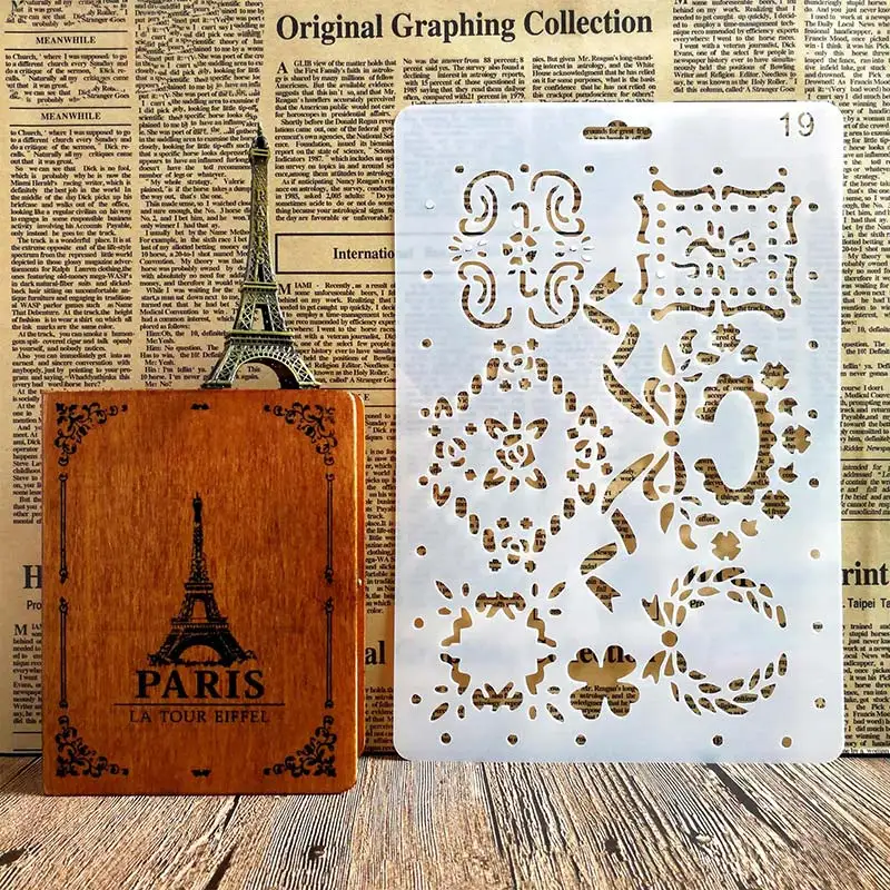 New design 26*17.5cm DIY Layering Stencils Wall Painting Scrapbook Coloring Embossing Album Decorative Paper Card Template Tools
New design 26*17.5cm DIY Layering Stencils Wall Painting Scrapbook Coloring Embossing Album Decorative Paper Card Template Tools