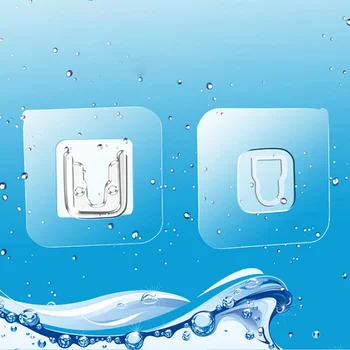 2 PCS Multi-Function Thickened Transparent Strong Paste Snap Button, Household Water-Proof And Moisture-Proof Seamless Sticker