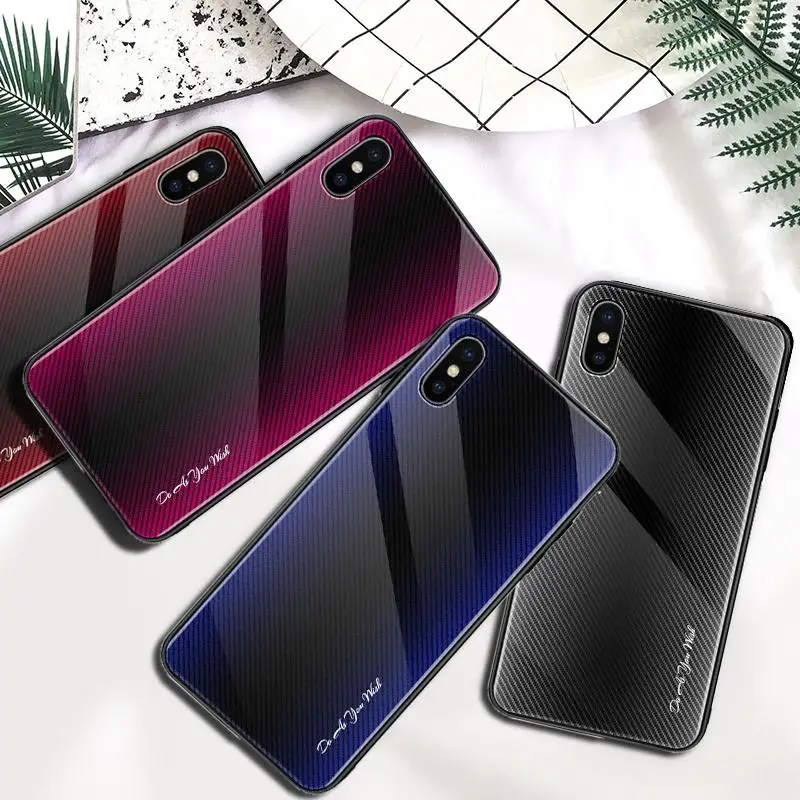 Luxury Tempered Glass Case For iPhone X XS MAX XR 6 6S 7 8 Plus Glossy Gradient Color Cover For iPhone X Texture Phone Case Capa
Luxury Tempered Glass Case For iPhone X XS MAX XR 6 6S 7 8 Plus Glossy Gradient Color Cover For iPhone X Texture Phone Case Capa