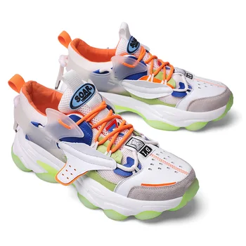High Quality Fluorescent Bounce Shoes Man Colors Fashion Breathable Casual Sneakers Mens Shoes Lightness Chunky Shoes Men 2020 
High Quality Fluorescent Bounce Shoes Man Colors Fashion Breathable Casual Sneakers Mens Shoes Lightness Chunky Shoes Men 2020