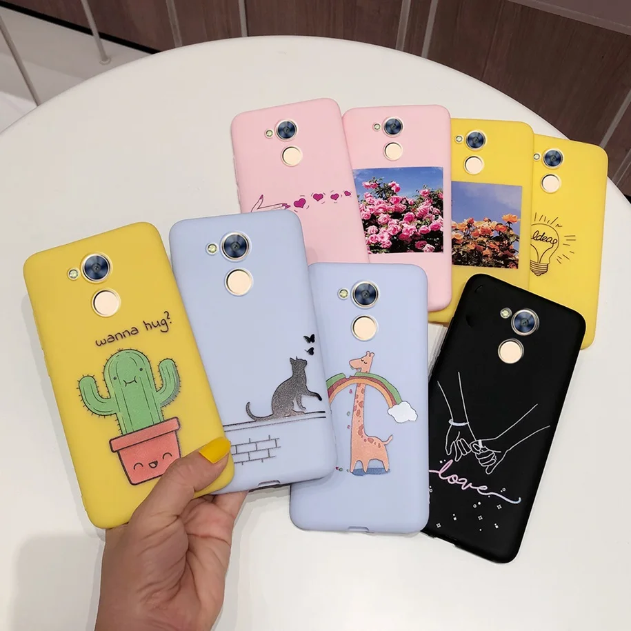 Чехол для Huawei Honor 6A задняя крышка телефона из мягкого ТПУ силикона Защитные чехлы