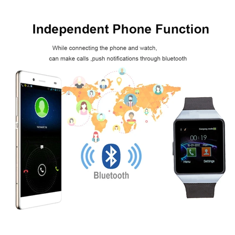 Touch Screen Smart Watch Camera Bluetooth SIM Card Wristwatch Sleep Tracker Fitness Monitor Pedometer Wristband
Touch Screen Smart Watch Camera Bluetooth SIM Card Wristwatch Sleep Tracker Fitness Monitor Pedometer Wristband