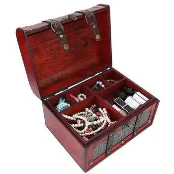 Vintage Wooden 2-Layer Jewelry Storage Box Jewelry Collection Container Holder Storage Box with Coded Lock
Vintage Wooden 2-Layer Jewelry Storage Box Jewelry Collection Container Holder Storage Box with Coded Lock