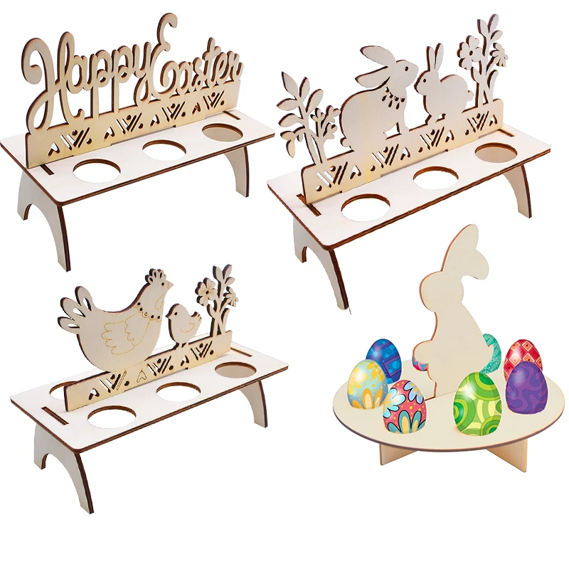 Wooden Happy Easter Eggs Shelves Stand Easter Ornament Chick Rabbit Pattern DIY Eggs Rack Holders Home Party Easter Decoration
Wooden Happy Easter Eggs Shelves Stand Easter Ornament Chick Rabbit Pattern DIY Eggs Rack Holders Home Party Easter Decoration