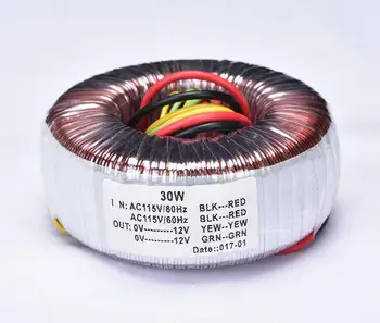 Three specifications of 30W pure copper ring transformer with double 15V, double 12V and double 9V
Three specifications of 30W pure copper ring transformer with double 15V, double 12V and double 9V
