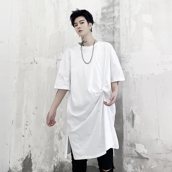 EWQ / men's wear personalized rolling design loose medium and long t-shirt for male short sleeve T-shirt fashionable tops 9Y2276
EWQ / men's wear personalized rolling design loose medium and long t-shirt for male short sleeve T-shirt fashionable tops 9Y2276