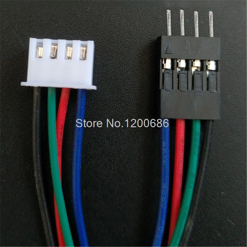 Под заказ 20 см 50 1 м 22AWG XH2.54 на Dupont 2 54 мм 4P XH кабель dupont штекер черный разъем жгут