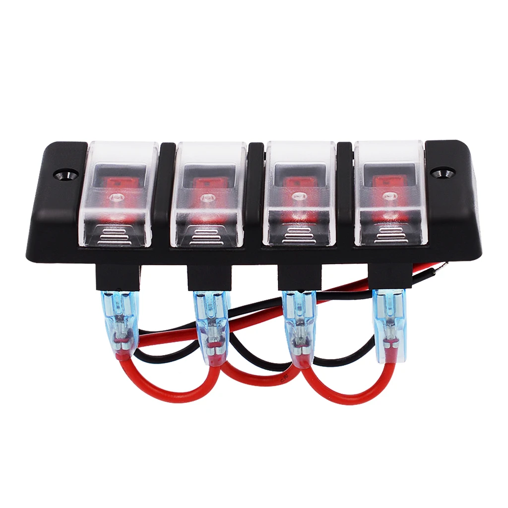 Waterproof Car and Boat 4 Gang12V Panel Red LED Switch Circuit Breaker With Fuse
Waterproof Car and Boat 4 Gang12V Panel Red LED Switch Circuit Breaker With Fuse
