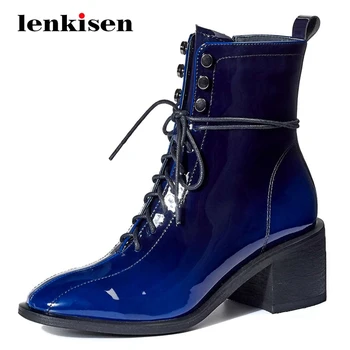 Lenkisen large size winter new boots cross-tied punk round toe thick high heel zipper handsome rock recommend ankle boots L7f3
Lenkisen large size winter new boots cross-tied punk round toe thick high heel zipper handsome rock recommend ankle boots L7f3