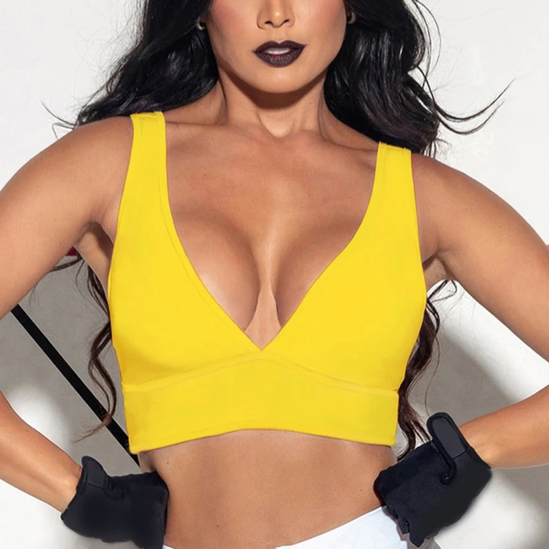 Women Bra Summer V Neck Fashion Training Sleeveless Lingerie Sports Solid Sexy Gym Cropped
Women Bra Summer V Neck Fashion Training Sleeveless Lingerie Sports Solid Sexy Gym Cropped