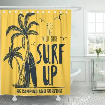 Yellow Background Palm Tree Seagull and Surfboard Pattern Bathroom Shower Curtain partition Curtain Decoration Home Durable Easy
Yellow Background Palm Tree Seagull and Surfboard Pattern Bathroom Shower Curtain partition Curtain Decoration Home Durable Easy
