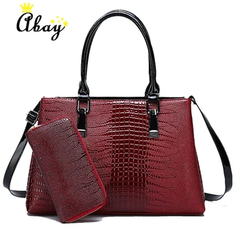 Ansloth Crocodile Pattern Handbag Women Luxury PU Leather Tote Bag Lady Large Capacity Shoulder Bag Female Top-handle Bag
Ansloth Crocodile Pattern Handbag Women Luxury PU Leather Tote Bag Lady Large Capacity Shoulder Bag Female Top-handle Bag