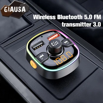 Car Handsfree Fm Transmitter Dual USB Charger Car Mp3 Player LED Light Smart Fast Charger Voice Playback Suitable For IPhone Etc
Car Handsfree Fm Transmitter Dual USB Charger Car Mp3 Player LED Light Smart Fast Charger Voice Playback Suitable For IPhone Etc