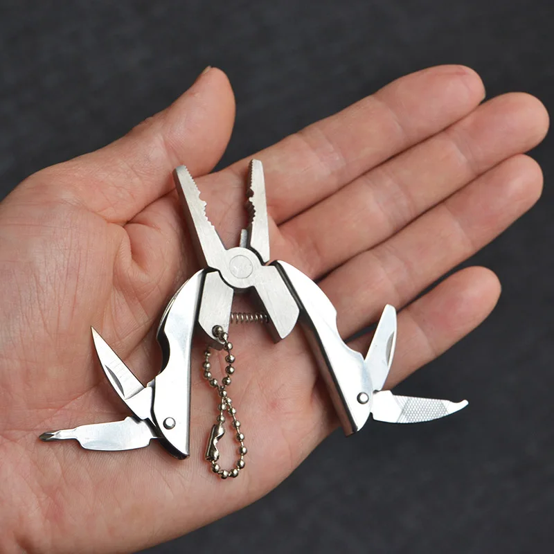 Silver Mini Bent Multifunctional Tool 9 in 1 Multitool Keychain Plier Screwdriver Pocket Tools PC21
Silver Mini Bent Multifunctional Tool 9 in 1 Multitool Keychain Plier Screwdriver Pocket Tools PC21